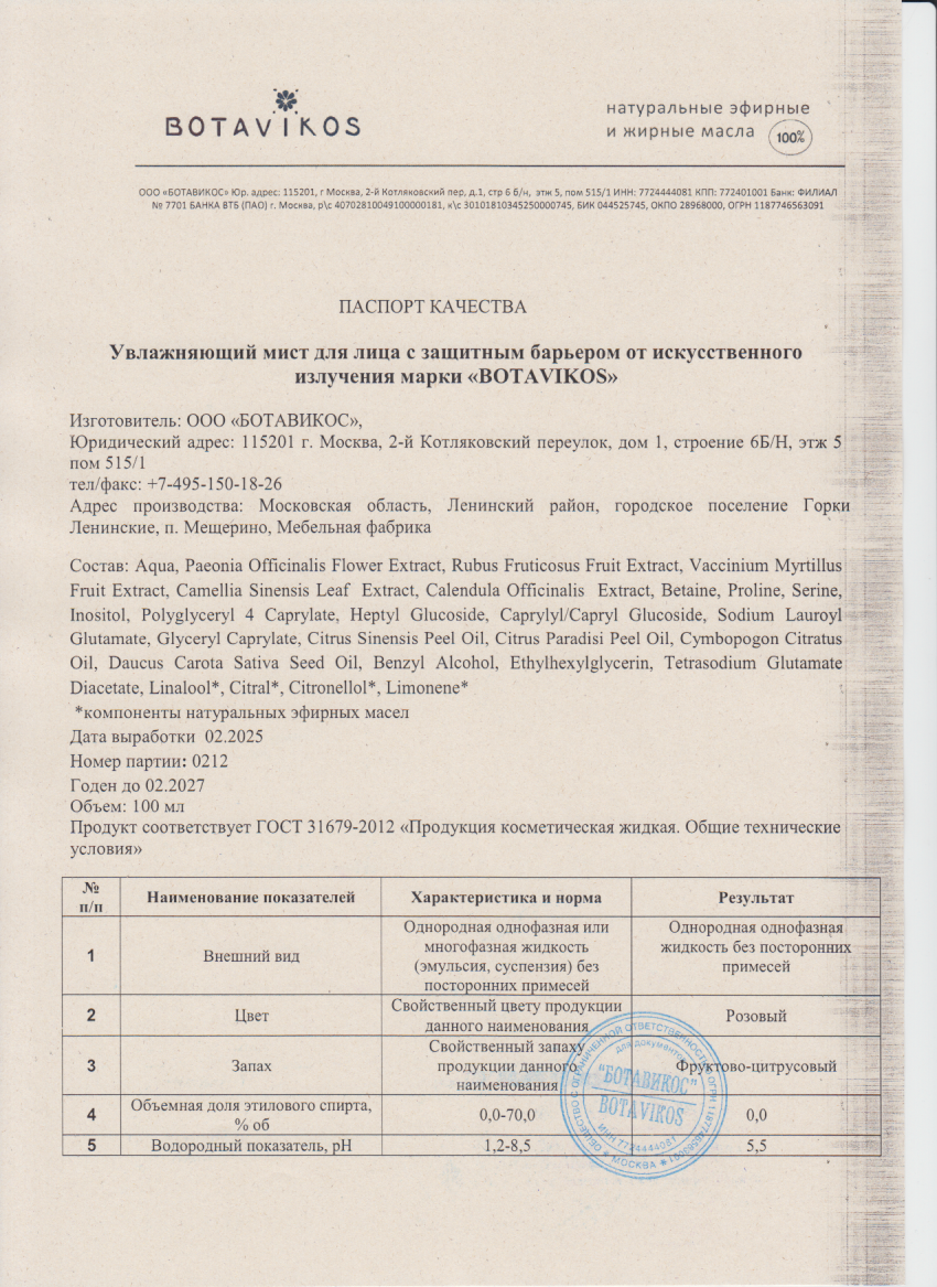 Паспорт №022025